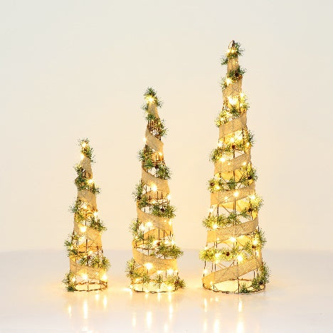 3PK Cone Tree Lights