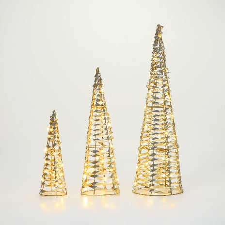 3PK Cone Tree Lights