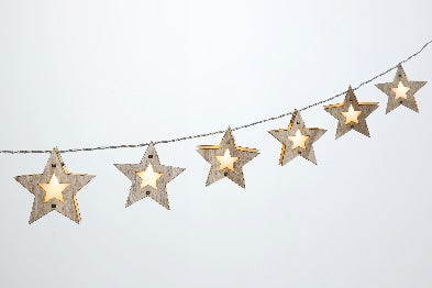 10 MDF Star String Lights
