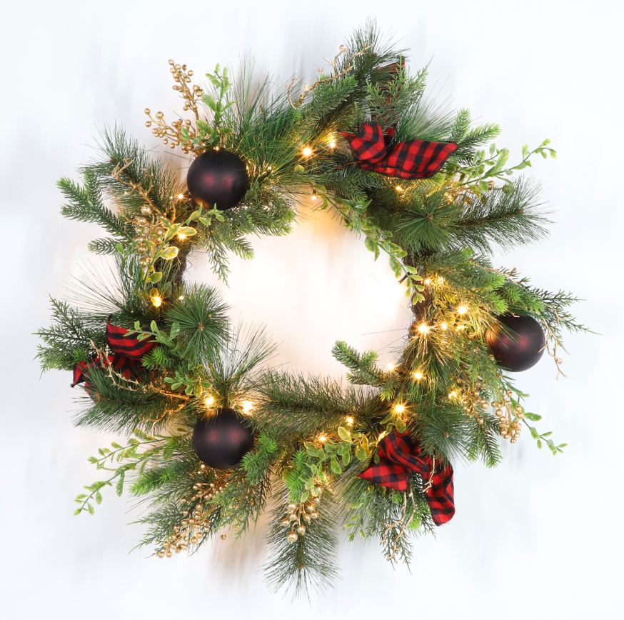 Red Wreath Lights