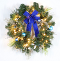 Blue Wreath Lights