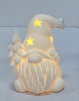 Table Top Ceramic Gnome Lights