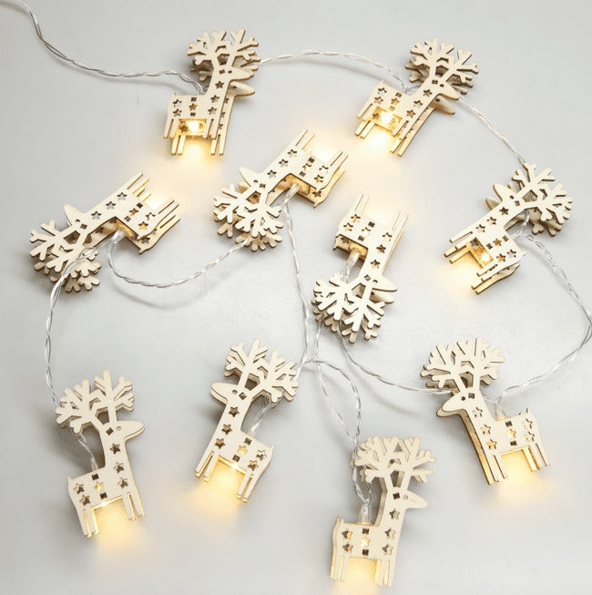 10 MDF Deer String Lights