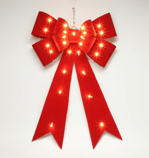 Hanging Red Bow Lights