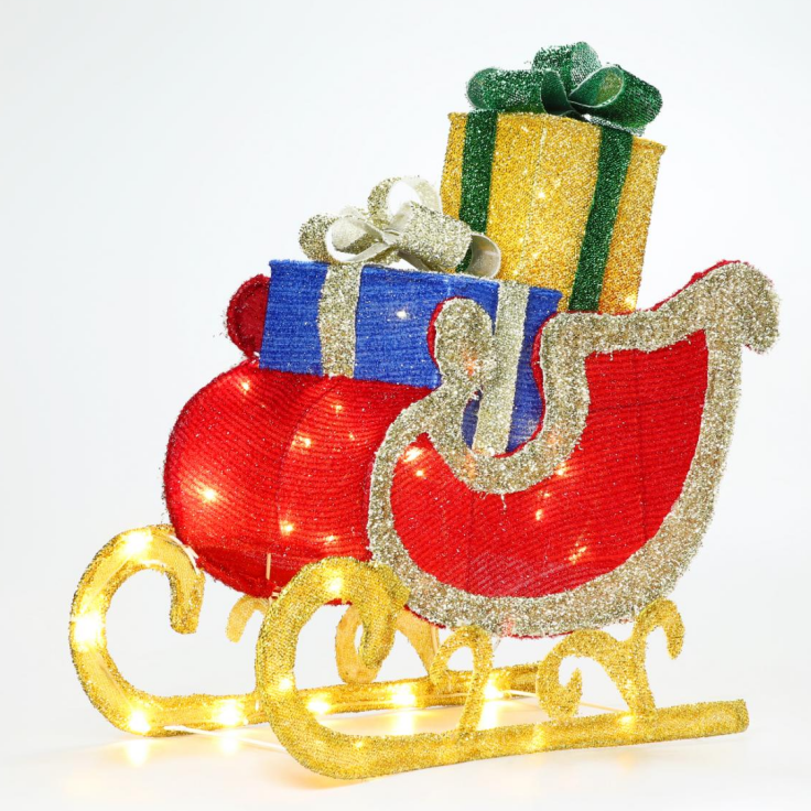 3D Tinsel Sleigh Lights