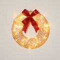 Hanging Bow Wreath Lights