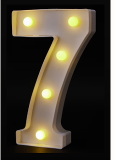 LIGHT UP NUMBERS 0~9